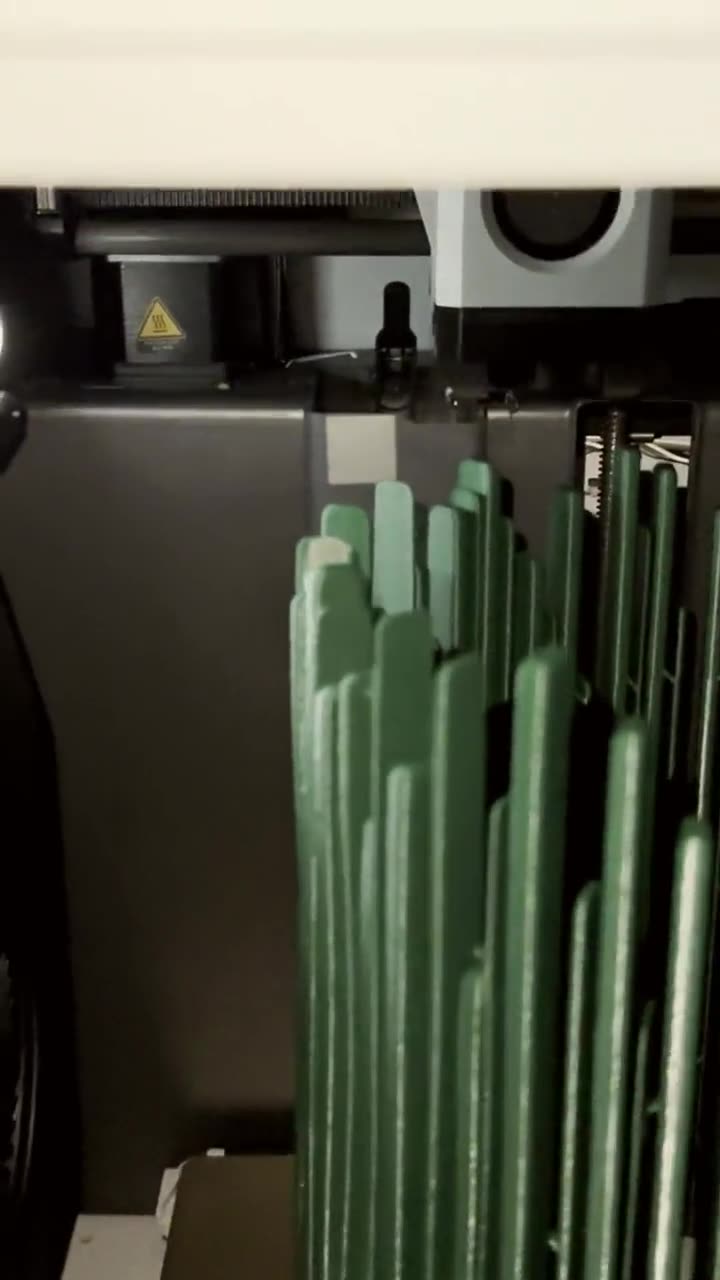 EVERGREEN ribs rising on the printer