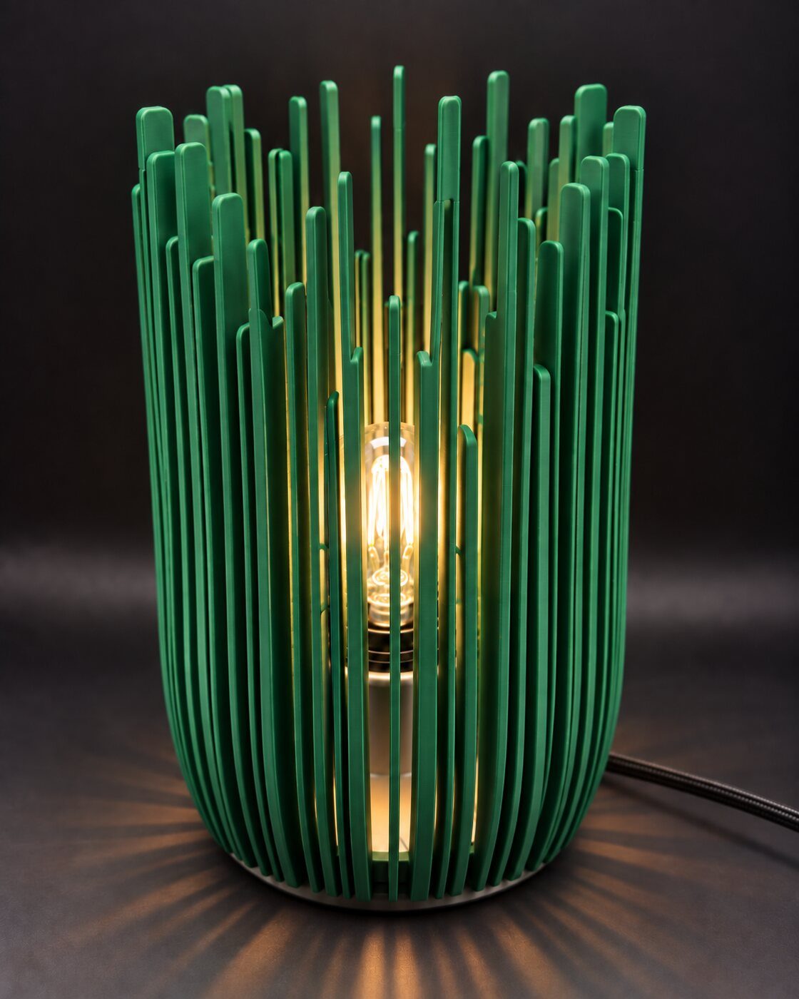 Warm light passing through the ribs