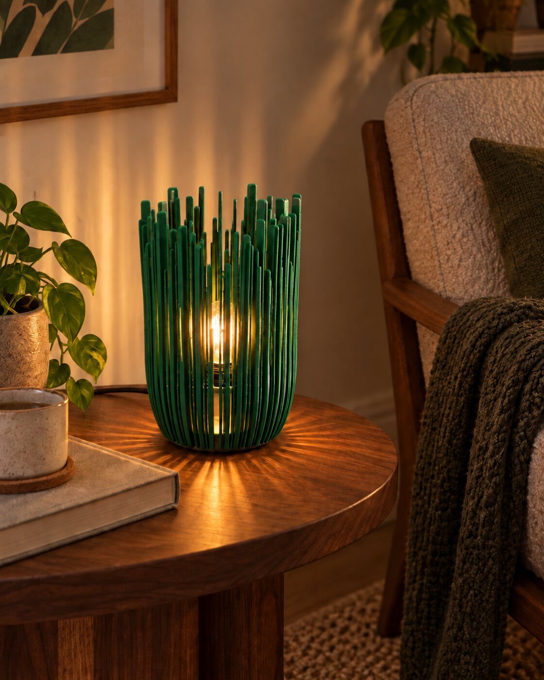 Reading corner with EVERGREEN lit